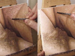 Buceta Raspada Close-up e Tesoura - JOI of Painting Episódio 116