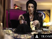 Preview 1 of TRANSFIXED - ASMR Trans Fortune Teller Ariel Demure Hard Fucks Hot Tattooed Customer Vanessa Vega