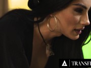 Preview 6 of TRANSFIXED - ASMR Trans Fortune Teller Ariel Demure Hard Fucks Hot Tattooed Customer Vanessa Vega