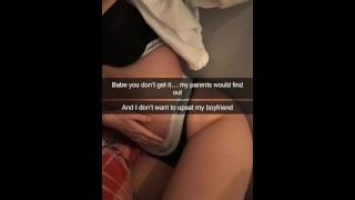 Eu seduzo meu ex para me foder novamente no Snapchat