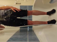 Desperate Piss In Black Jeans Shower And Shower - Screenshot 11 of 16 - Piss