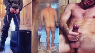VLOG aus dem Dorf / Ich wurde geil in der Sauna und wichste / Pissen in eine Straßentoilette