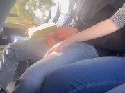 Preview 2 of PUBLIC HANDJOB on the Bus with final CUM