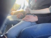 Preview 5 of PUBLIC HANDJOB on the Bus with final CUM