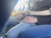 Preview 6 of PUBLIC HANDJOB on the Bus with final CUM