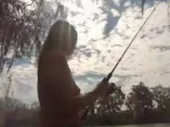 smoking fishing topless