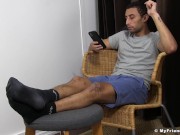 Preview 3 of Handsome Luca R shows off his delicious feet solo