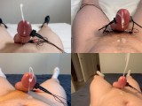 POV Estim Hands Free Orgasm Cumpilation - 10 close up cum loads