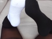 Preview 1 of Step Sis Wanted To Show Me Her Socks! - (Footjob)