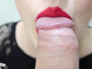 Preview 3 of Babe With Red Lipstick Sucks Cock After Party
