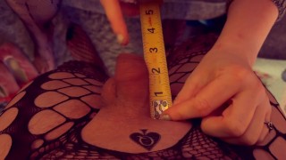 Mistress Uses A Tape Measure To Remind The Cuckold Why She Fucks The BBC