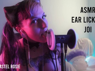 ASMR érotique - Neko Girl Ear Licking JOI - PASTEL ROSIE Sexy Audio - Gros Seins Cosplay Fansly Egirl
