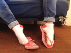 Socks Pink Flip Flops Shoeplay