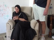 Preview 1 of muslim stepmother with horny stepson ديوث مصري يصور مراته كلامها وسخ اوووي