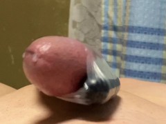 masturbation スマホ自撮りオナニー 超アップで撮影した無修正自慰!ちんこ先っちょから我慢汁漏れまくりで大量ザーメン射精する変態イケメン - Screenshot 11 of 16 - Masturbation