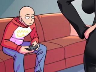 Hentai One punch man playing video games and fuck virgin hardcore anal creampie uncensored 18+
