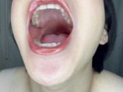 Preview 1 of showing off one's tongue playing with saliva