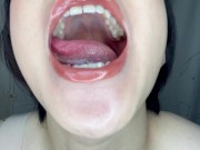 Preview 2 of showing off one's tongue playing with saliva