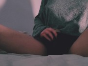 Preview 6 of Masturbate with satisfyer it's free time babysitter amateur cum in panties low orgasm