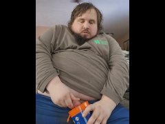 Fat guy masterbating