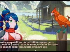 Orc village - Big breasts  masturbating in a forest