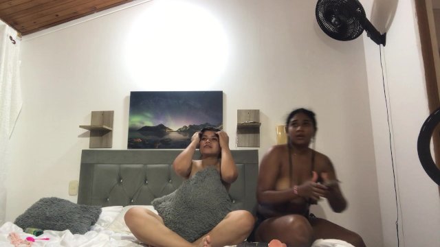 I record while I fuck my friend with the strap-on