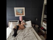 Preview 6 of Dirty wife caught wanking while.drinking coffee