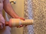 Preview 2 of Huge cum explosion from fleshlight edging