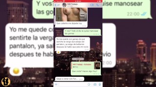Pendeja puta me hace acabar masturbandose con el cornudo del novio al lado |Argentina