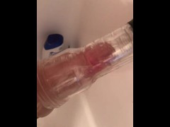 Quick top down fleshlight pump and dump