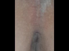 Close up asshole rubbing