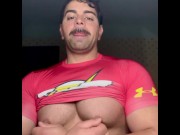 Preview 5 of Playing with big pecs and tits