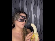 Preview 2 of I played with a banana and then I gagged on the dick