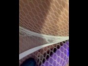 Preview 1 of Orgasm in fishnets