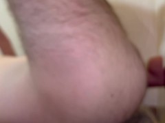 Straight college student’s first time trying a dildo during solo play