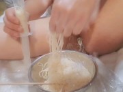 Preview 3 of Enema for somen noodles. A pervert to taste in the anus