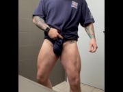 Preview 4 of Bathroom legs check! DICK OUT