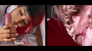 The Great British Blowjob Race - Rodada 2 - Denali Dink Lu vs Blonde Gabie