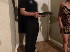 Pizza Delivery Guy Gets Paid With Ass