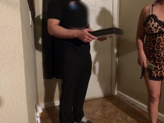 Pizza Delivery Guy Gets Paid with Ass
