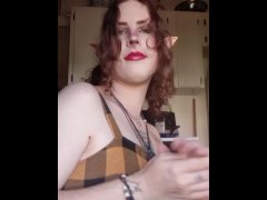 Femboy Ky Arson Jerks Off And Plays With Crystal Butt Plug
