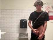 Preview 2 of Gay Teen Model Masturbates Inside Targets Public Restroom!