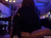 Preview 1 of #240 Perfect Girlfriend in Black Thong Riding Me on the Footstool (Available in VR!)