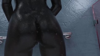 Projekt Passion | Dark Alien Babe Lesbian Finger Masturbates in Shower [Gaming] [Visual Novel]
