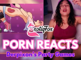 このポルノがどれだけうまくいくかを急いで行きましょう-JOI&Derixonのパーティーゲームへの反応