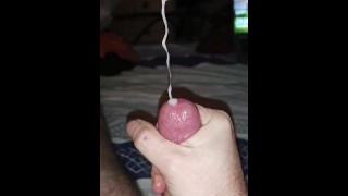 Watch me cum with added slow motion messy ejaculation