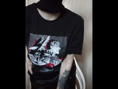 smoking girl in balaclava and cat ears