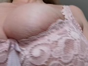 Preview 2 of Monster Tits on Face: POV Role-Play by hot GILF