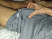 Preview 2 of 🇺🇸🇬🇧🔥Naughty Big Cock Gets Masturbated Until He Ejaculates!Hairy Legs,Nice Feet 👣😛!