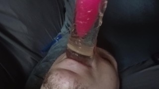 Zijn sletterige bitch kont stikken met mijn enorme roze lul!!
